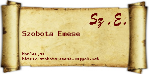 Szobota Emese névjegykártya
